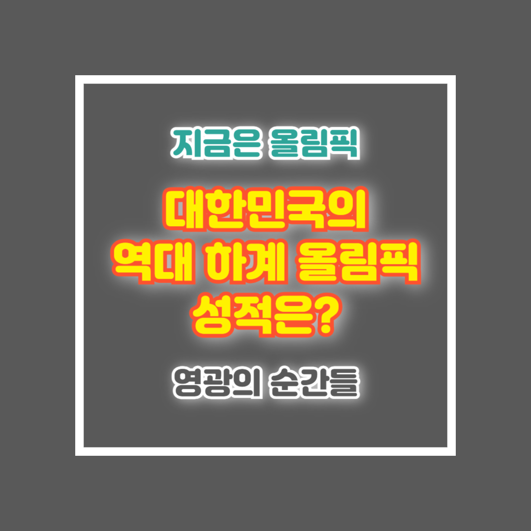 대한민국 역대 올림픽 성적