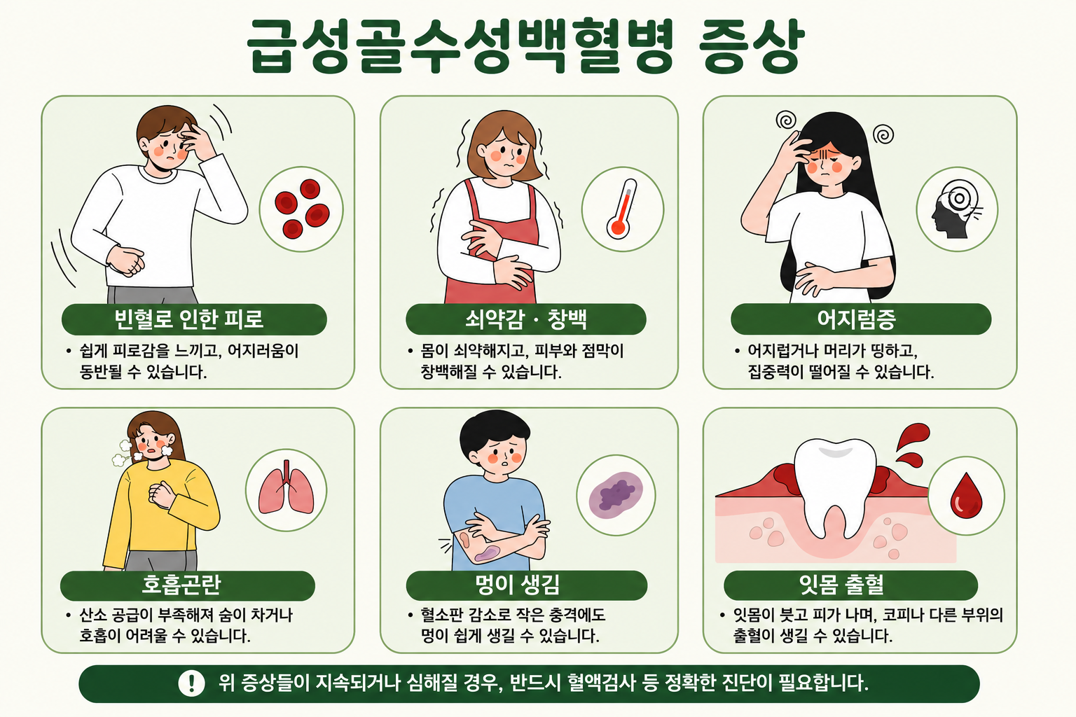 급성골수성백혈병 증상 정리