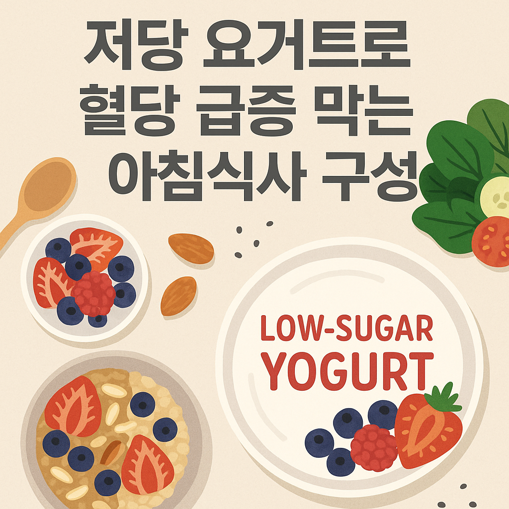 저당 요거트 아침식사 구성