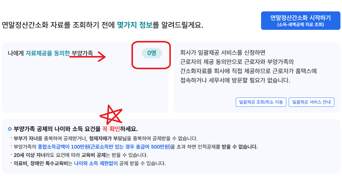 연말정산 부양가족 등록