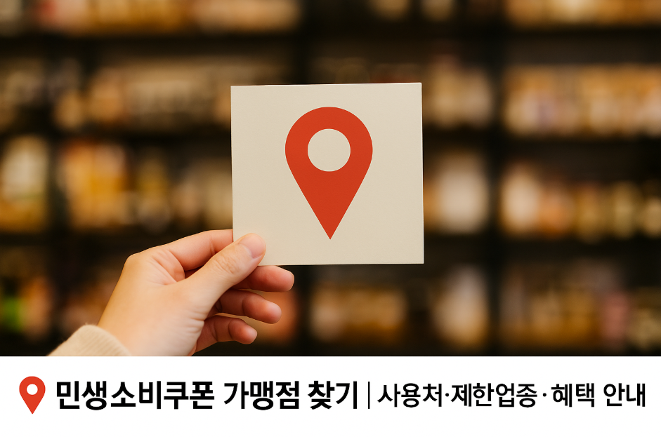 민생소비쿠폰 가맹점 찾기