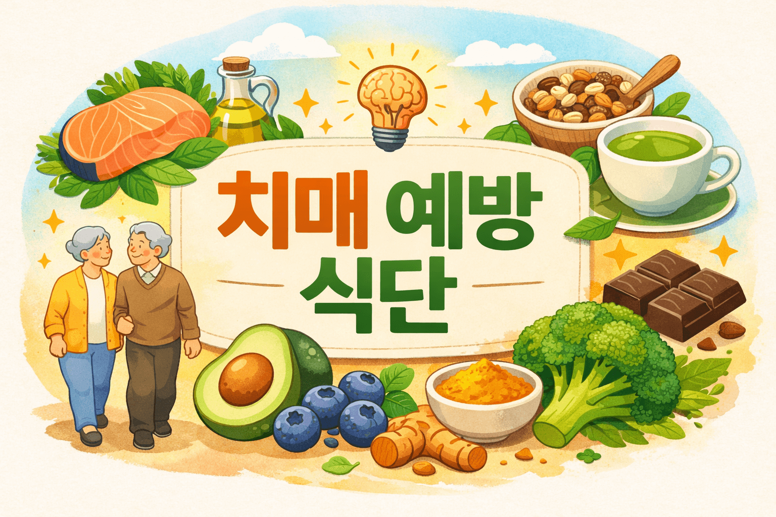 치매 예방 식단 완벽 가이드: 뇌를 젊게 유지하는 8가지 습관