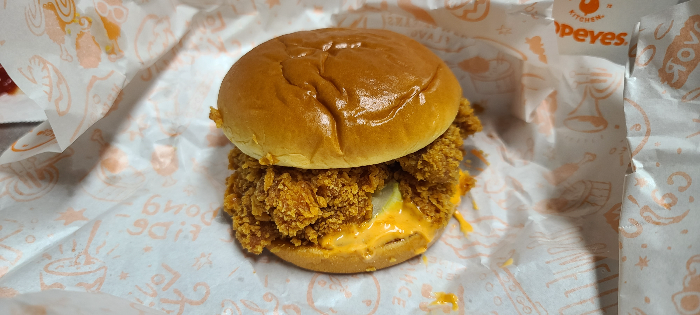 파파이스 성남신흥점 치킨샌드위치 깔끔한포장 배달완료 내돈내산 케이준감자튀김 스파이시