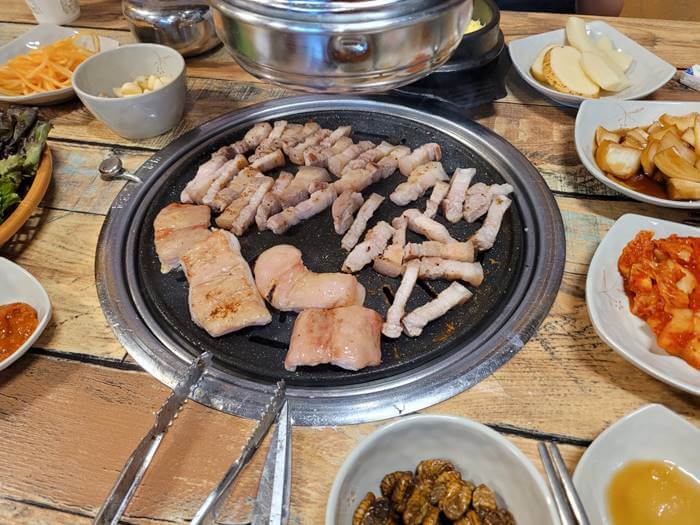 달서구 막창맛집&#44; 기빈막창 고기굽기