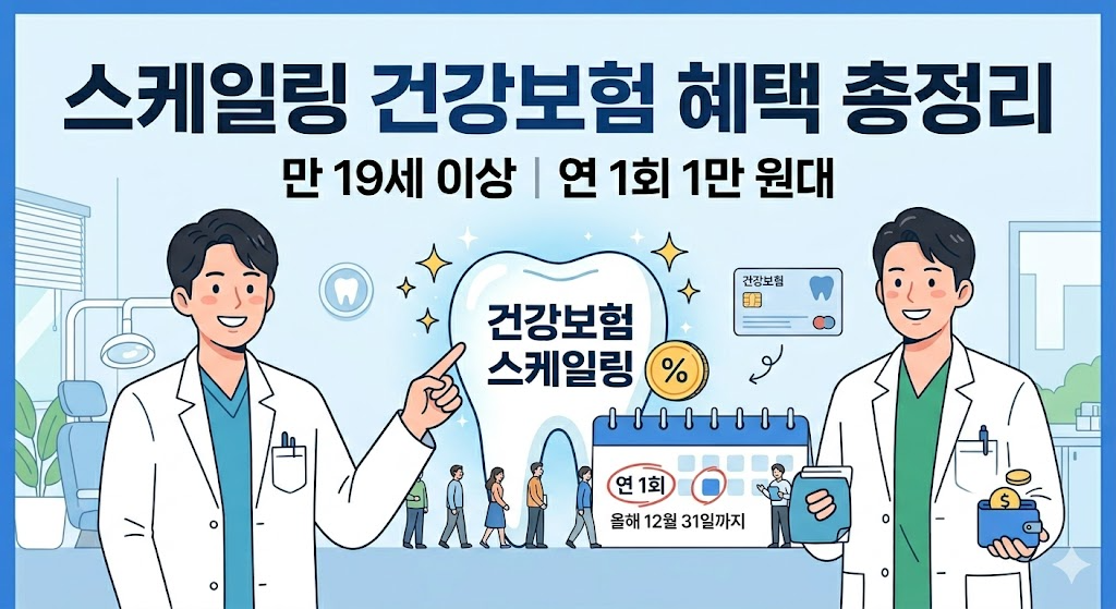 스케일링 건강보험 혜택 적용 기간과 횟수, 비용