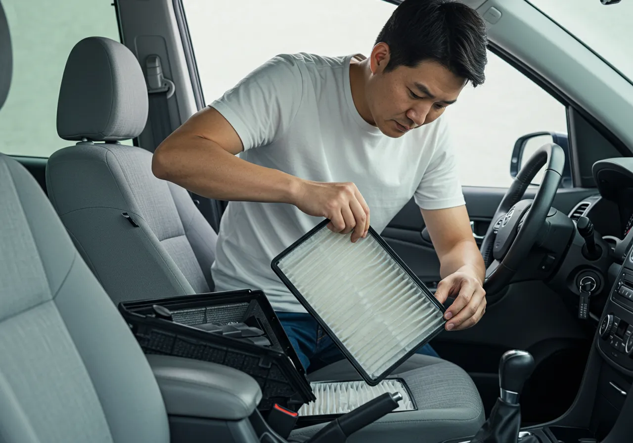 자동차 에어컨 필터 교체