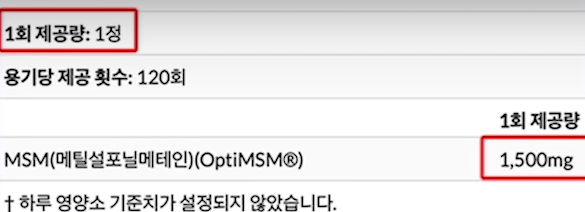 1.5g 복용하는 제품