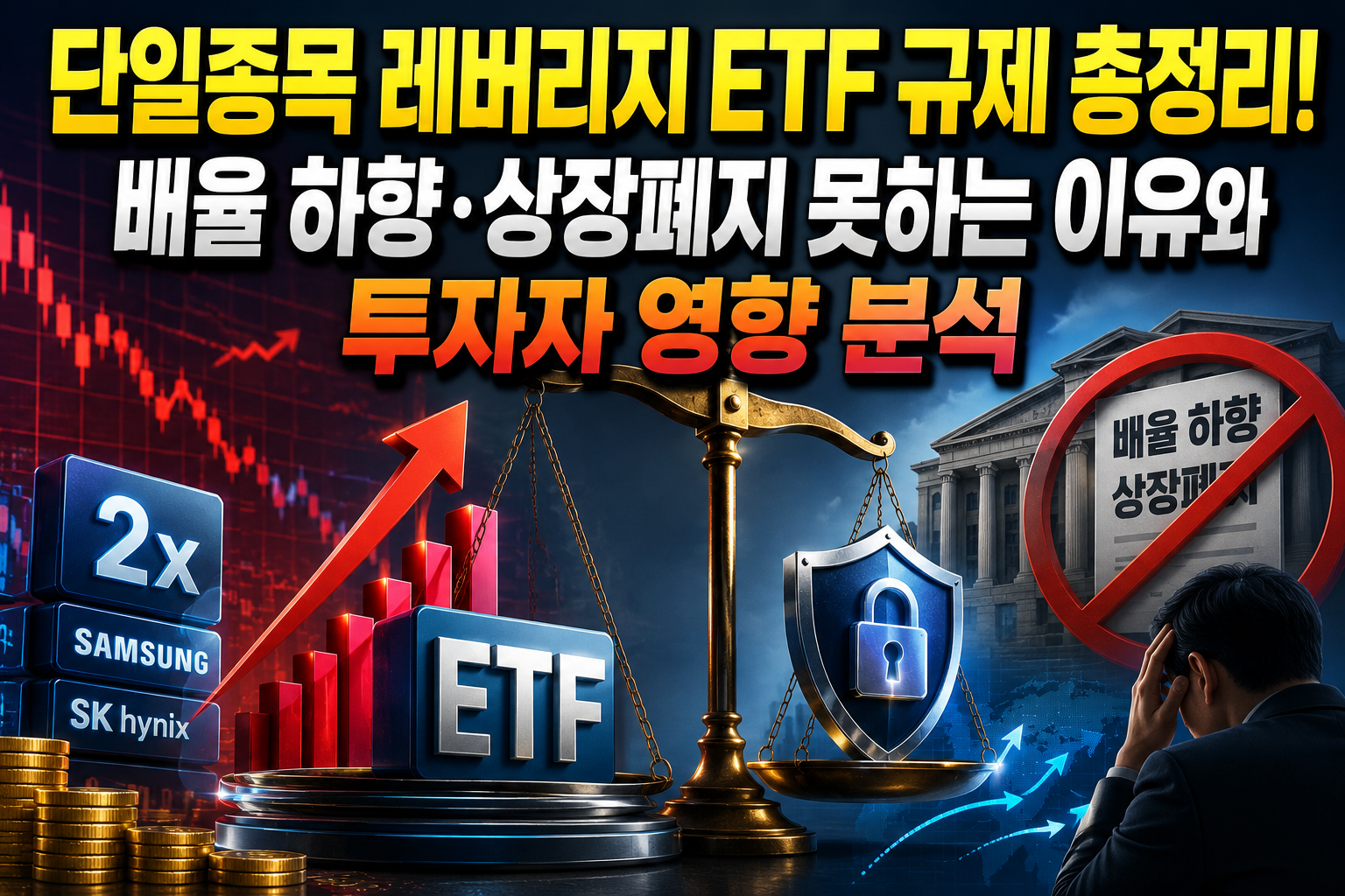 단일종목 레버리지 ETF 규제 총정리! 배율 하향·상장폐지 못하는 이유와 투자자 영향 분석 관련 사진