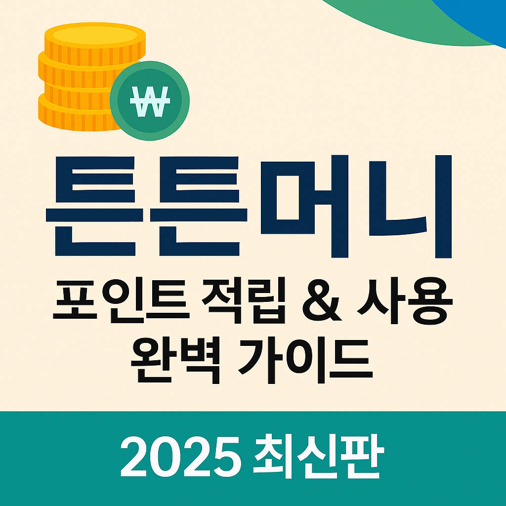 튼튼머니 포인트 적립 및 사용 완벽가이드