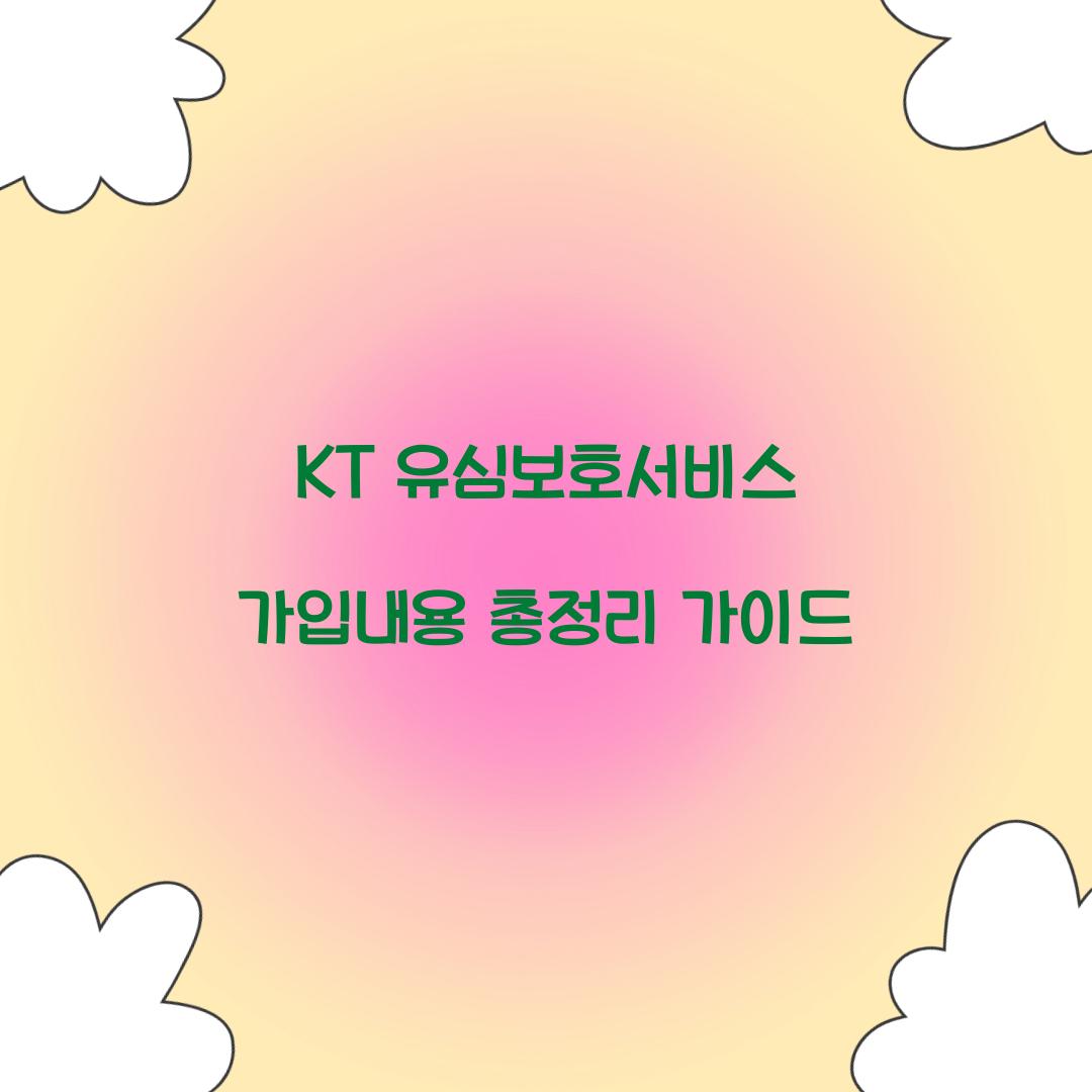 kt 유심보호서비스 가입내용