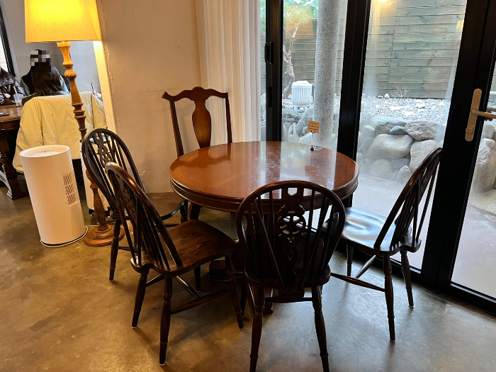 원목 테이블 의자