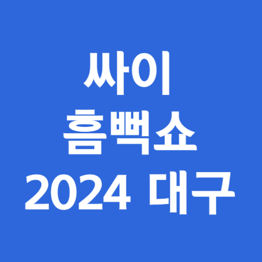 싸이 흠뻑쇼 2024 대구