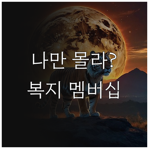 나에게 맞는 복지 혜택 자동 알림 복..