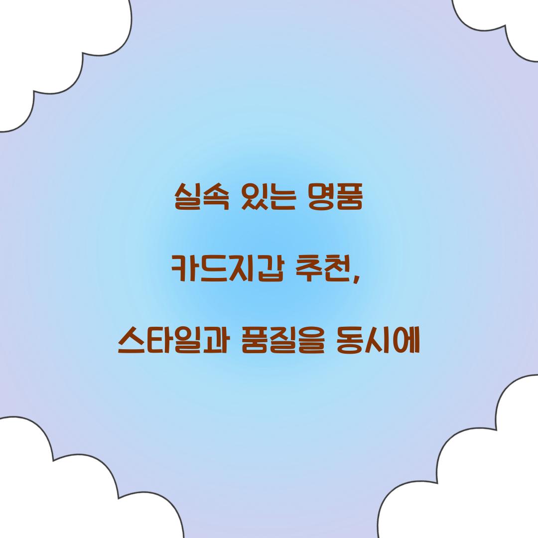명품 카드지갑 추천