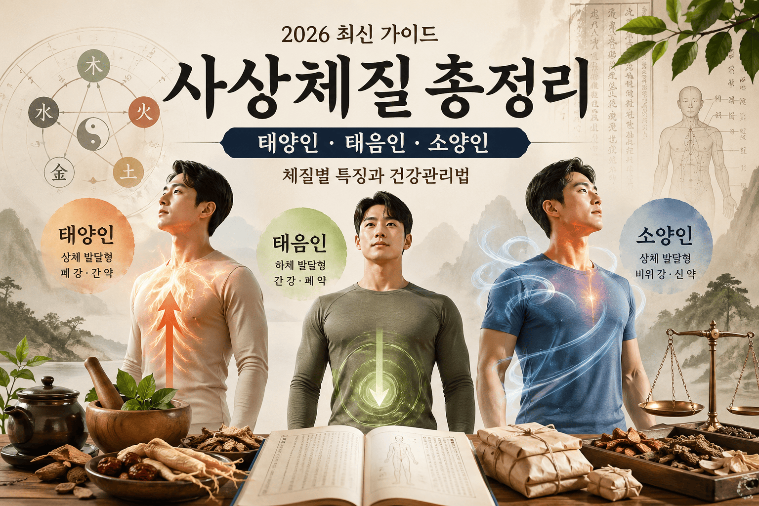 2026 사상체질 총정리 (태양인, 태음인, 소양인)