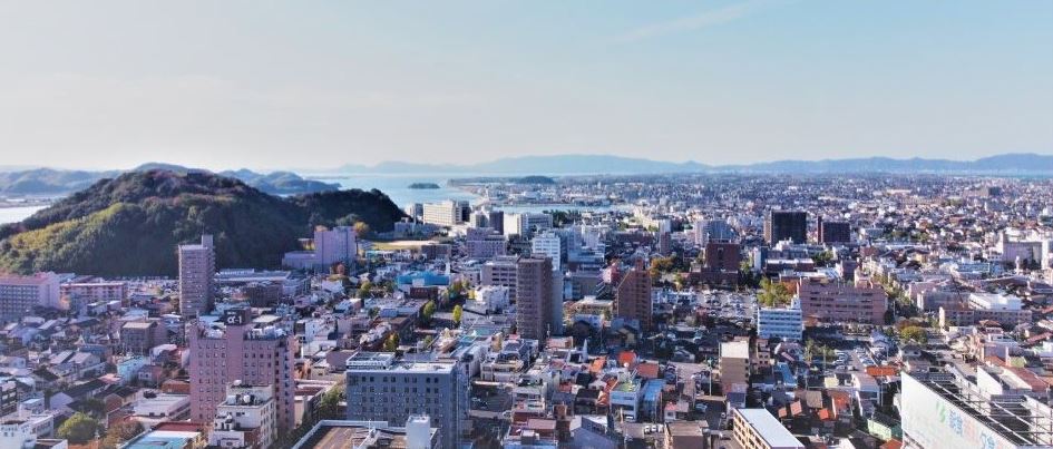 일본 소도시 요나고 전경