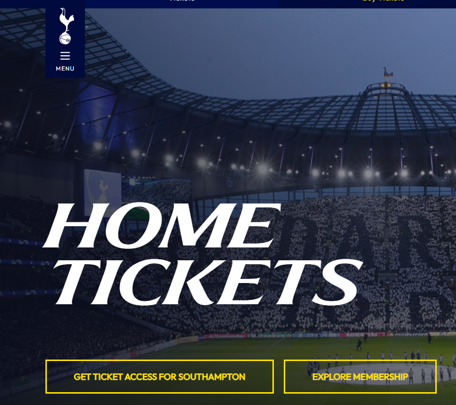 토트넘 경기 티켓 공식 사이트 멤버십 가입하기