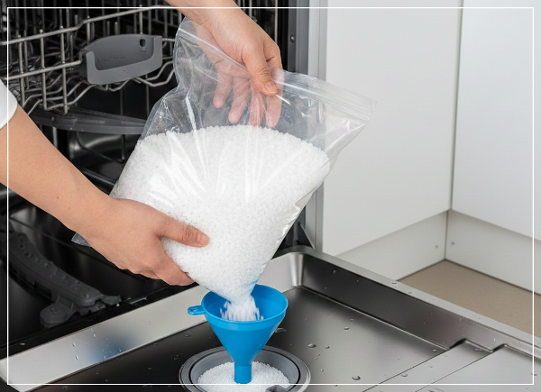 식기세척기 성능 높이는 관리법으로 전용소금사용에 관한 사진