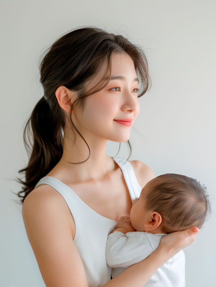 아기를 안고 있는 엄마