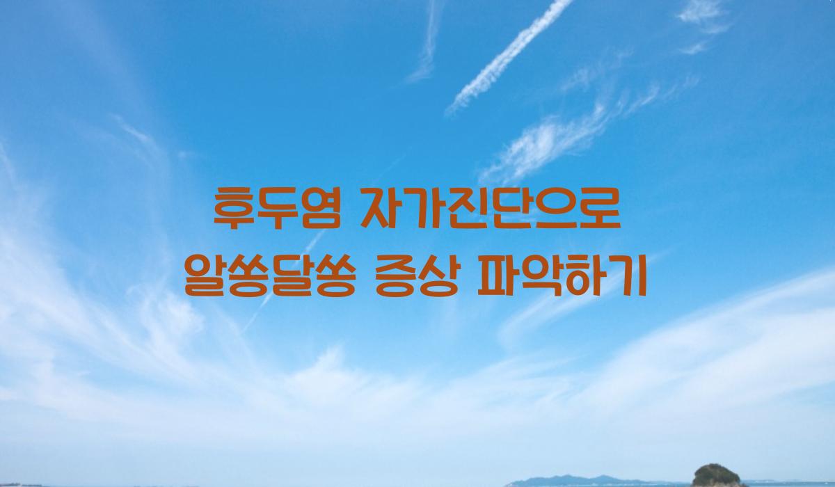 후두염 자가진단
