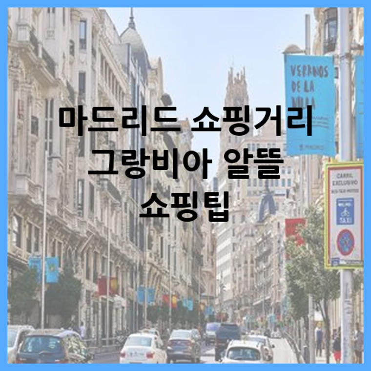 마드리드 쇼핑거리 그랑비아 알뜰 쇼핑팁