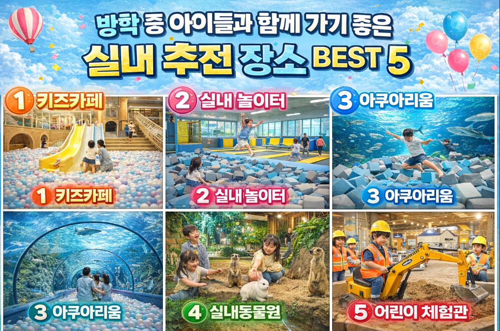 방학에 아이와 가볼 실내 명소 베스트 5