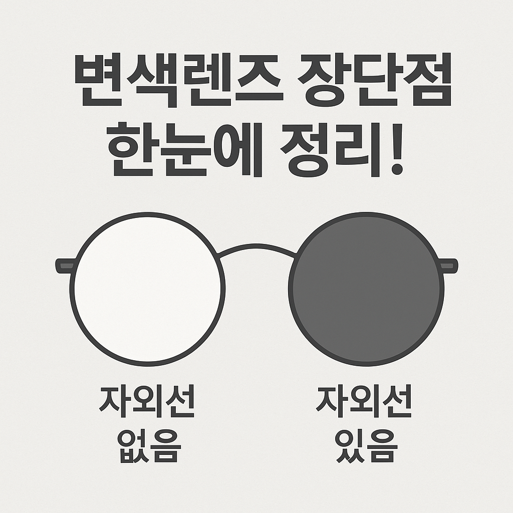 변색렌즈 장점과 단점
