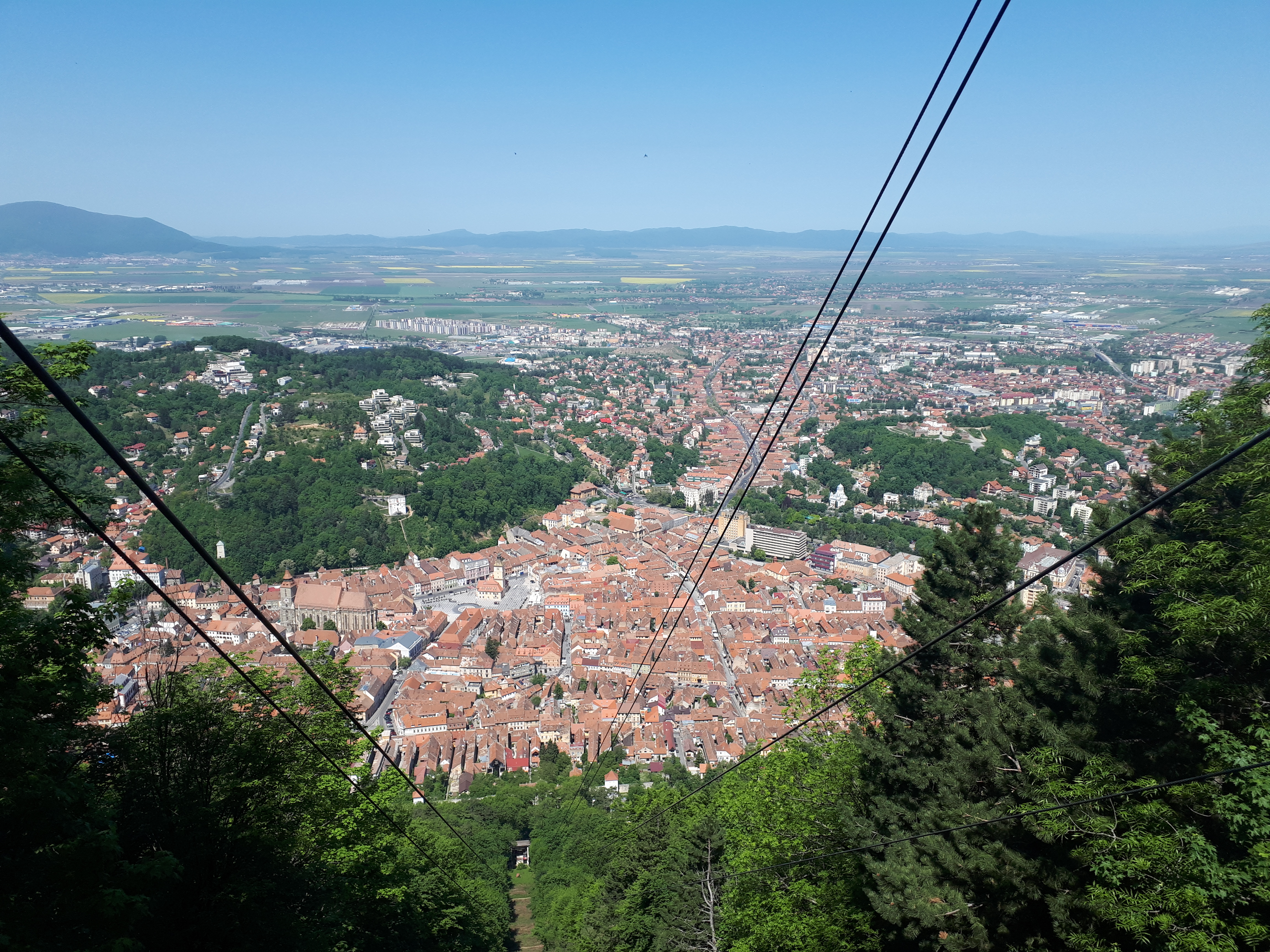 루마니아 브라쇼브 케이블카 위에서 바라본 브라쇼브