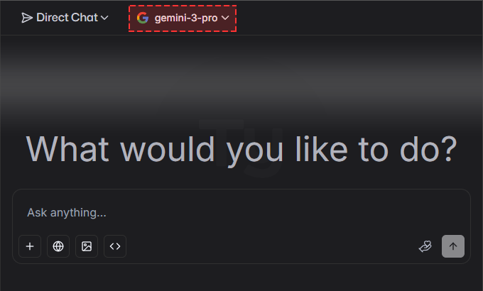 하나의 모델을 정하고 채팅