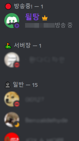 디스코드 역할 분리 예시