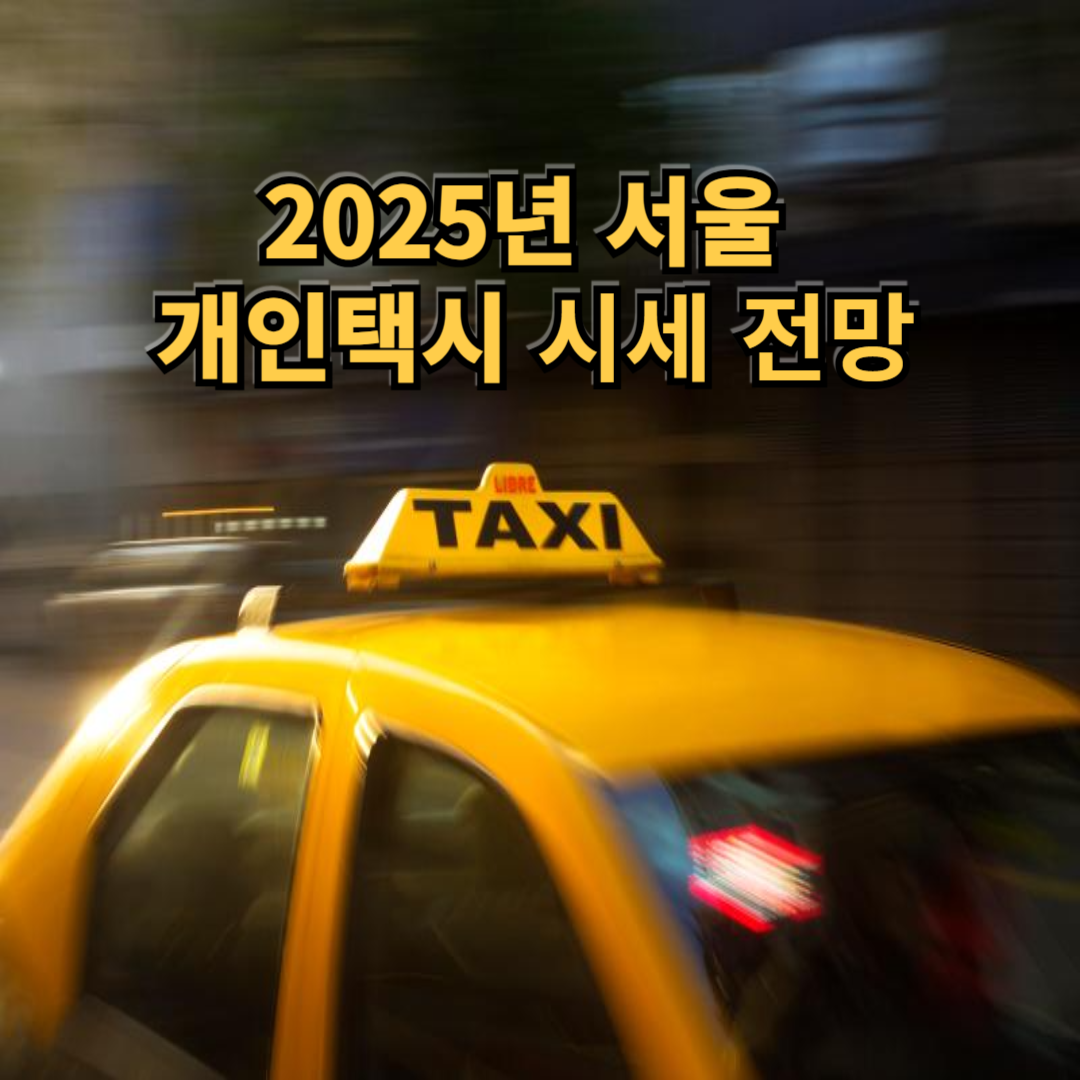 2025년 서울 개인택시 시세 전망