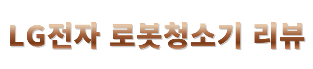 LG로봇청소기 후기