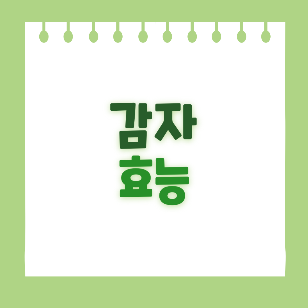 감자의 효능