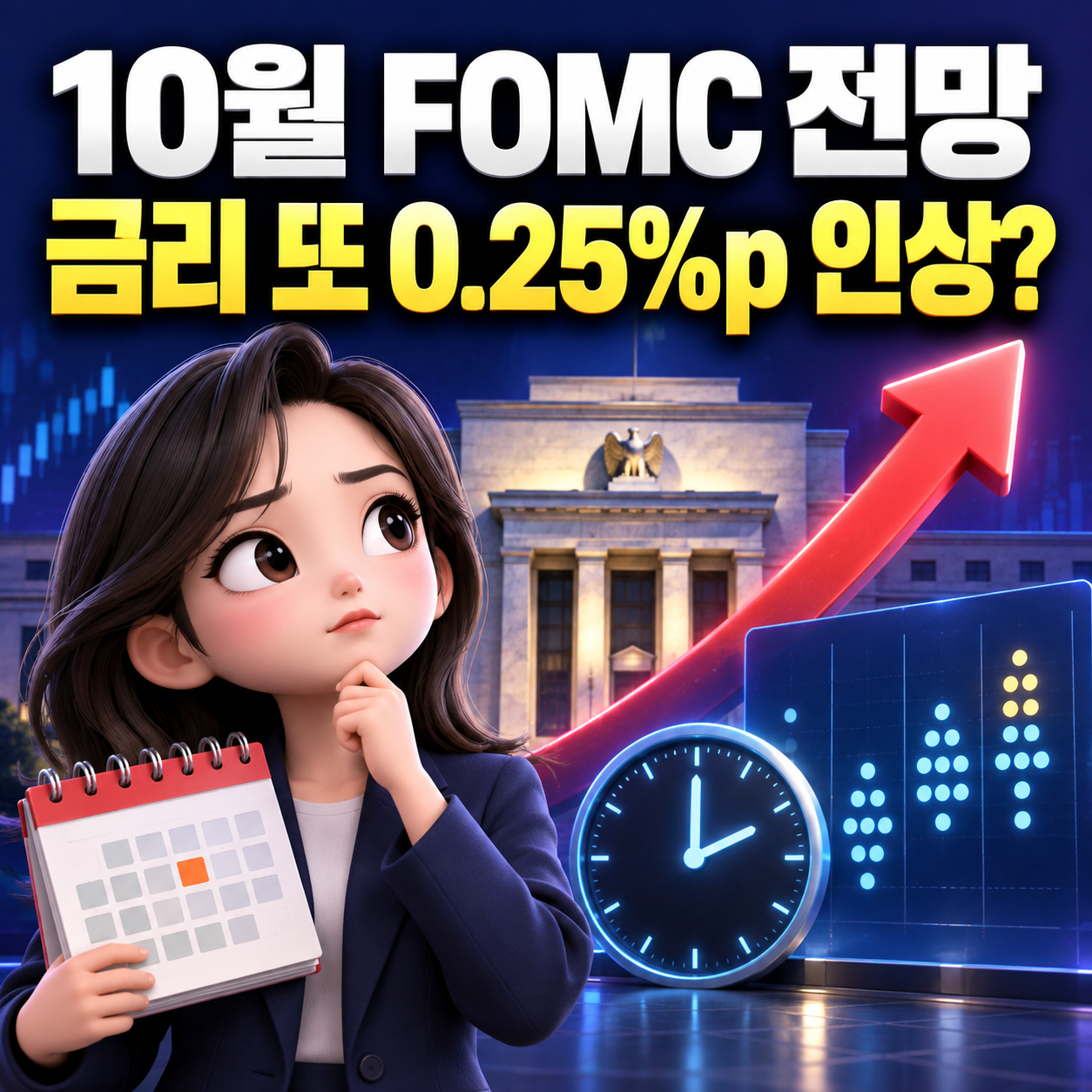 2026년 10월 FOMC 전망|미국 금리 또 0.25%p 올릴까? 일정·발표시간·점도표 총정리