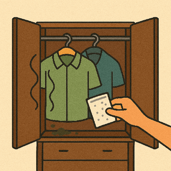 옷장 안에서 곰팡이 냄새 날 땐 어떻게 해야 하나요?