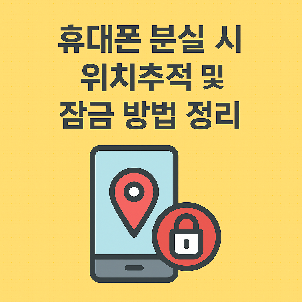 휴대폰 분실 시 추적방법 이미지