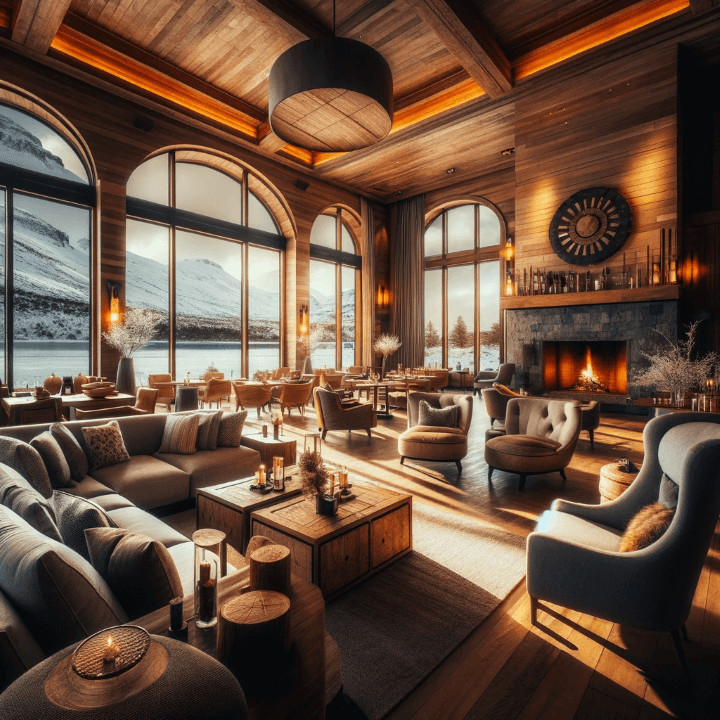 남극 크루즈 여행 떠나면 집에 못 돌아와요!! - 4. 우수아이아의 숙박 시설 - 4.1 로스 카우케네스 리조트 & 스파(Los Cauquenes Resort & Spa) 로스 카우케네스 리조트 내부