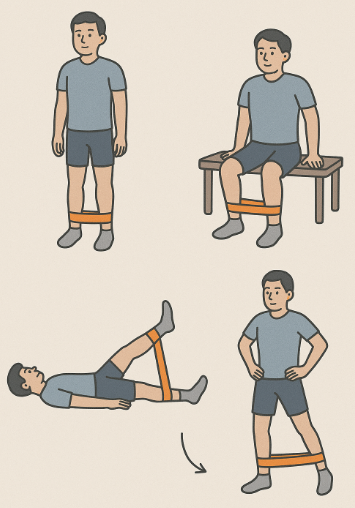 O다리 교정 밴드 운동 루틴