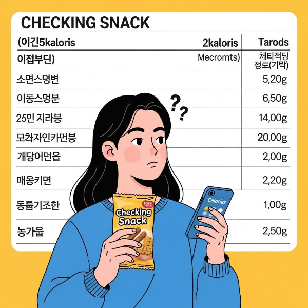 겨울 간식 칼로리 비교