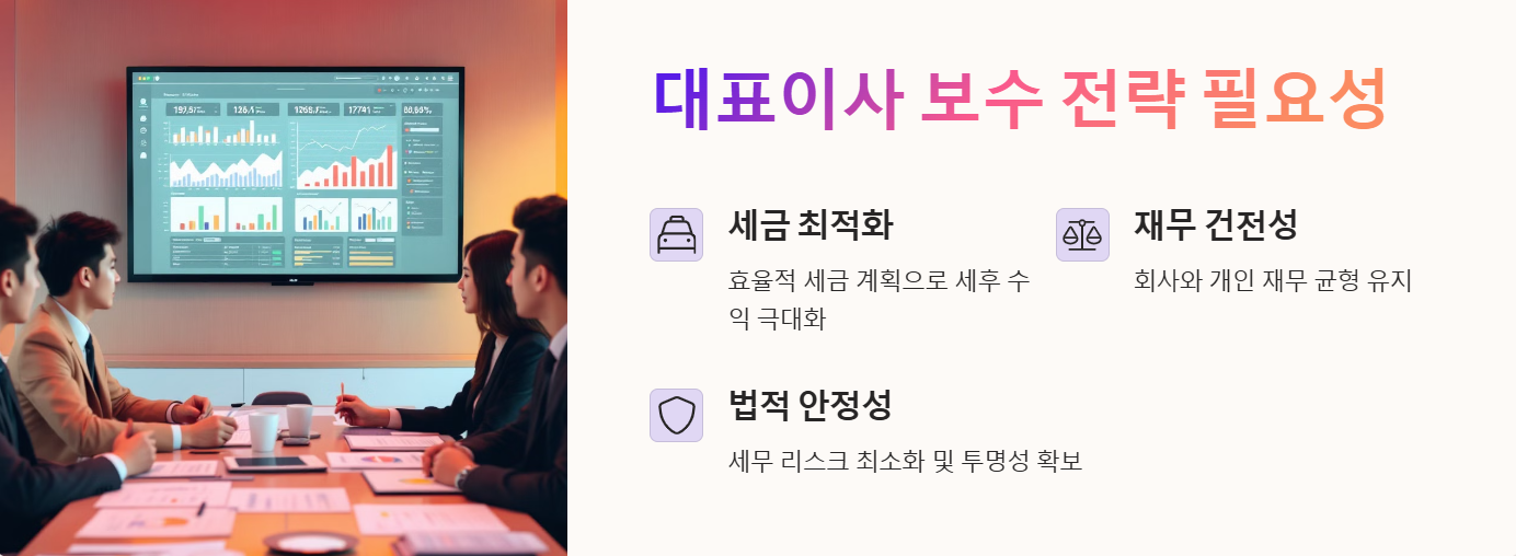 대표이사 보수 전략 필요성