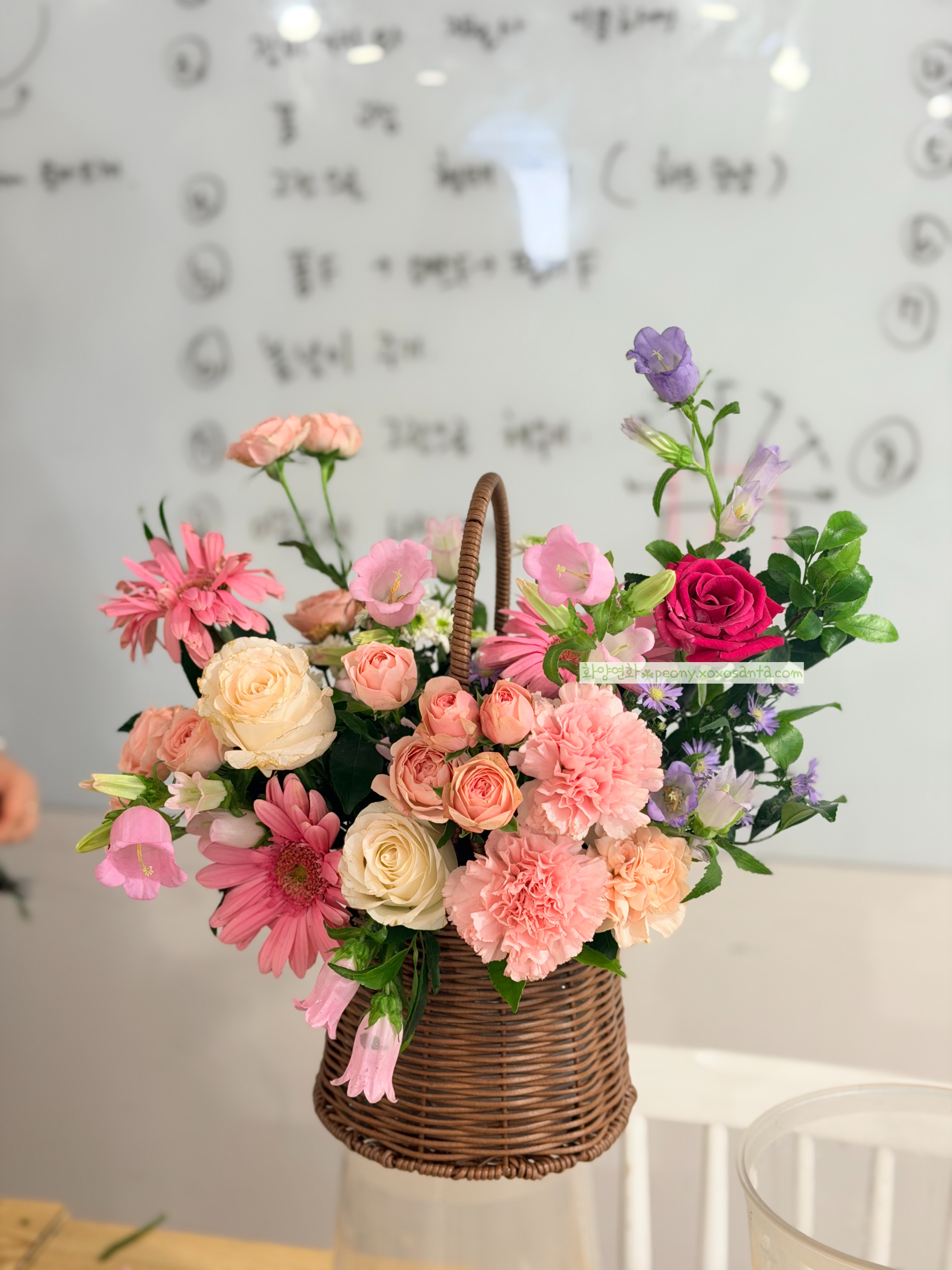 [006] 꽃바구니 만들기&amp;#44; 국비지원 플로리스트 3회차 수업 후기_강사님 시연