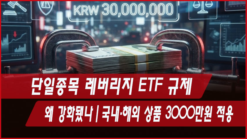 단일종목 레버리지 ETF 규제 왜 강화됐나｜국내&middot;해외 상품 3000만원 적용