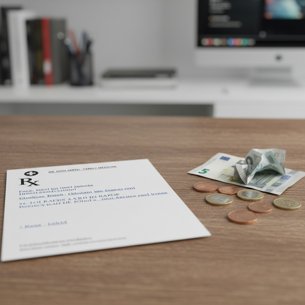 비급여 항목인 탈모약 처방과 관련된 비용을 상징하는 이미지