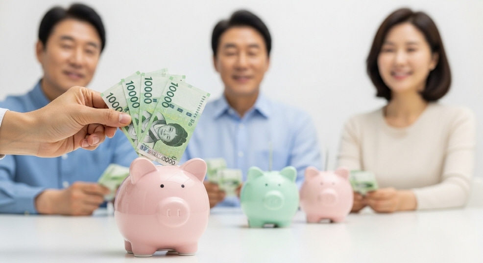 10만원 저금 장면