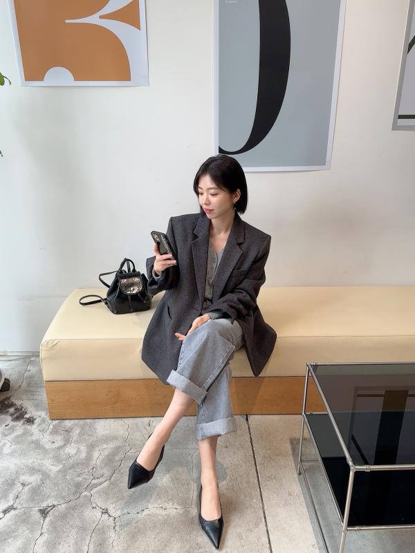 드레스코드 무드 울자켓 오버핏