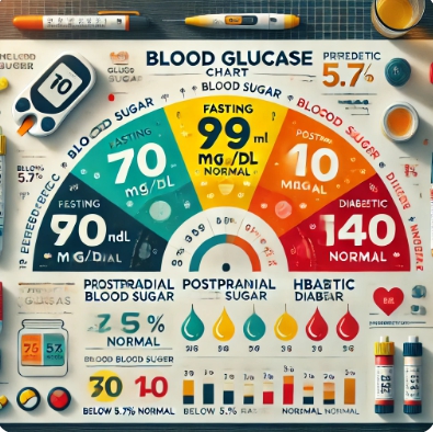  blood glucose chart infographic