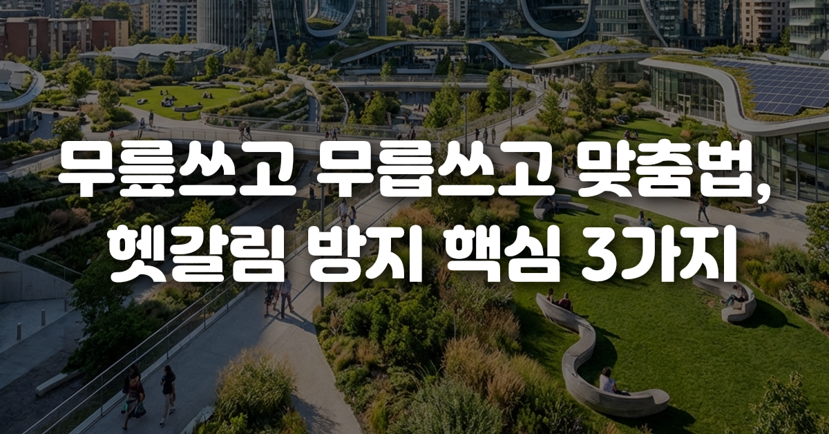 무릎쓰고 무릅쓰고 맞춤법 헷갈림 방지 핵심 3가지