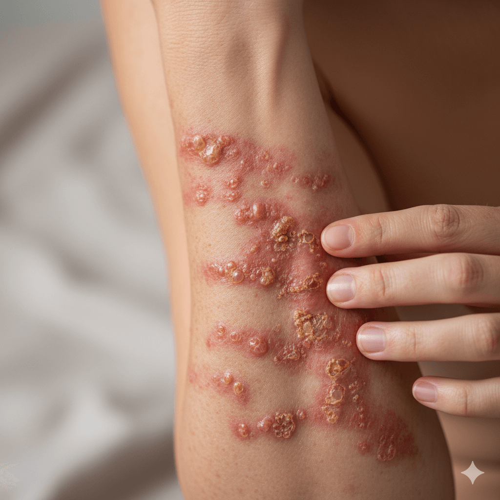 팔 대상포진 - 사진