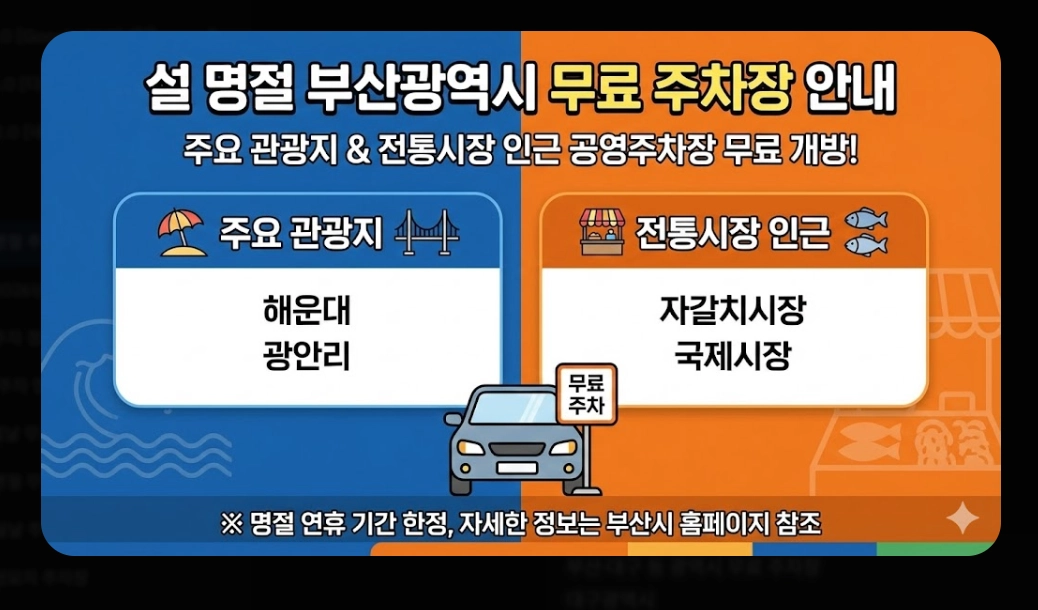 명절 주차비 절약하는 법(2026년, 설 명절, 공영주차장)(+ 통행료 무료)