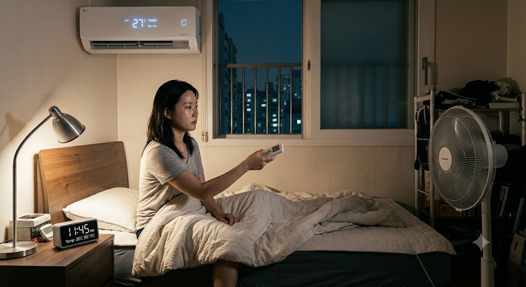 에어컨 타이머 설정과 적정 온도 26~28도